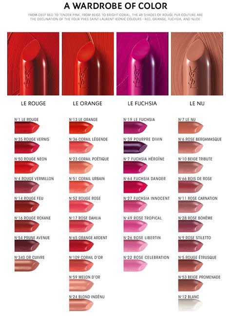 lip stick printer ysl|YSL lipstick color chart.